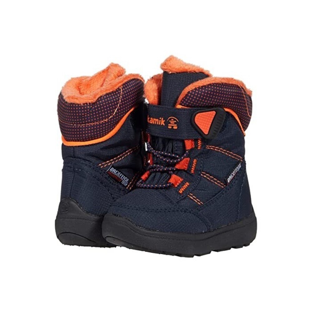 Kamik Stance 2 NF9297-NFL Youth US 5 Boots Navy Fleece Lined Snow Boots JOBB1515